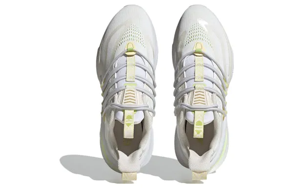 Adidas AlphaBoost V1 Running Shoes 'White Yellow', white