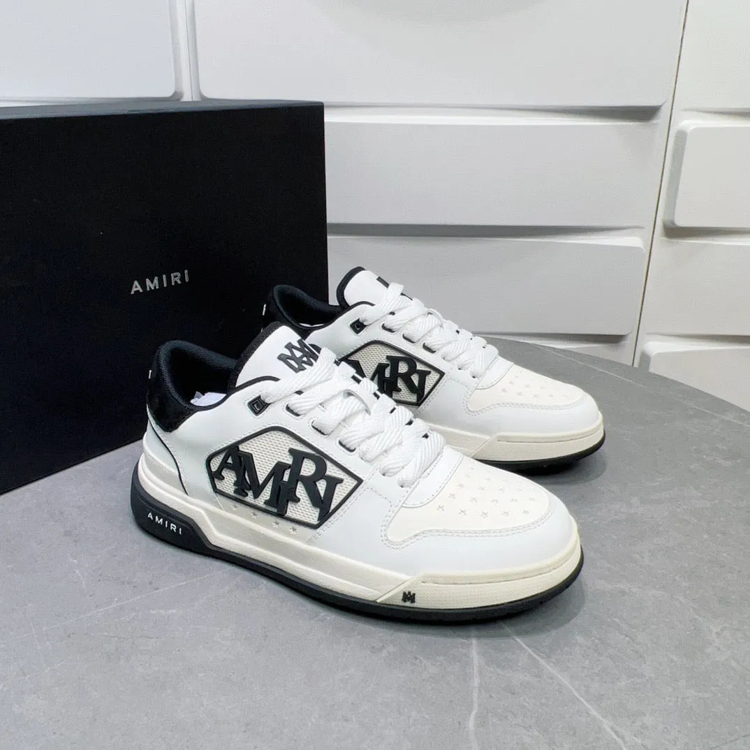 AMR Classic Low White and Black Sneakers-126