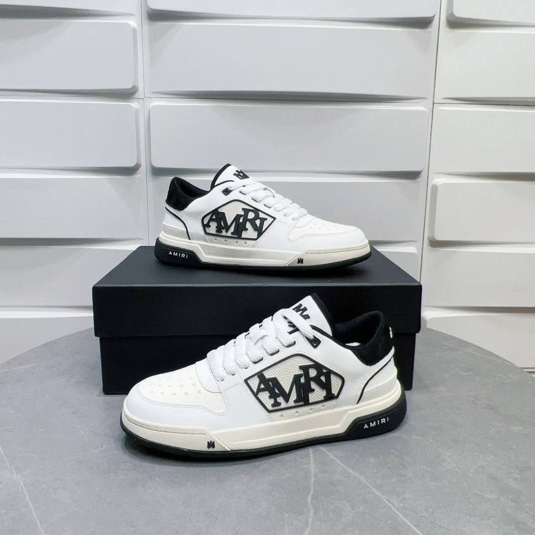 AMR Classic Low White and Black Sneakers-126