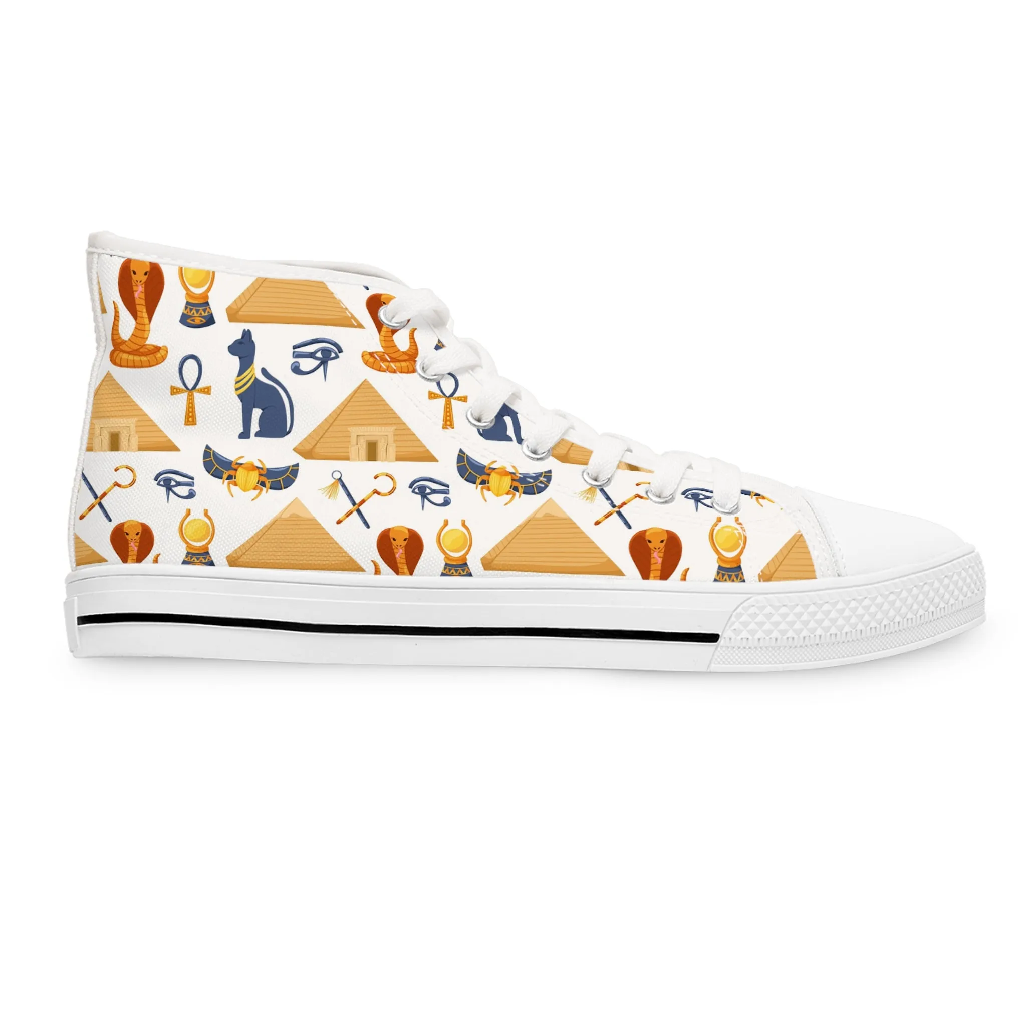 Ancient Egyptian Theme Women's High Top Sneakers