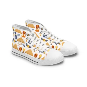 Ancient Egyptian Theme Women's High Top Sneakers