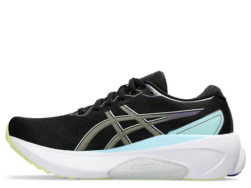 Asics Gel Kayano 30 Ladies Running Shoe (Black/ Glow Yellow)