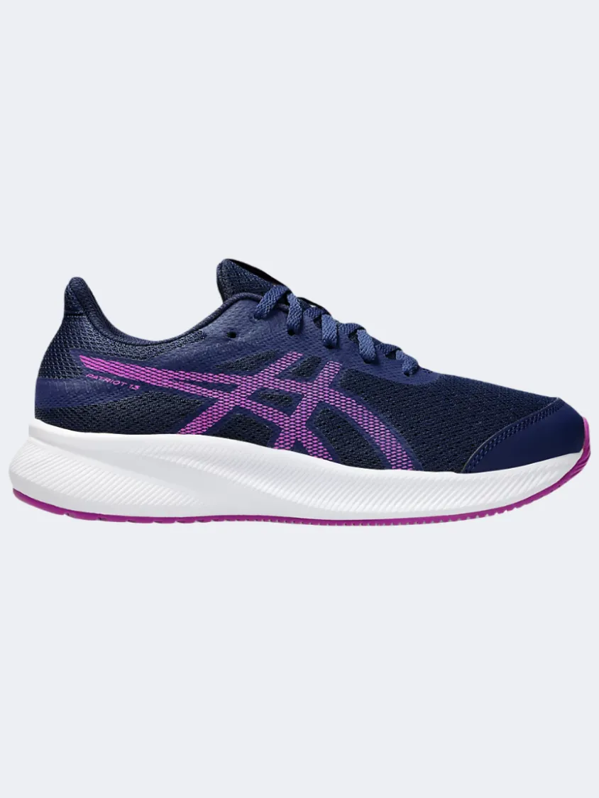 Asics Patriot 13 Gs-Girls Running Shoes Blue/Bold Magenta