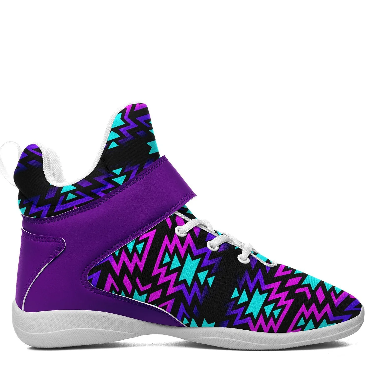 Black Fire Winter Sunset Ipottaa Basketball / Sport High Top Shoes