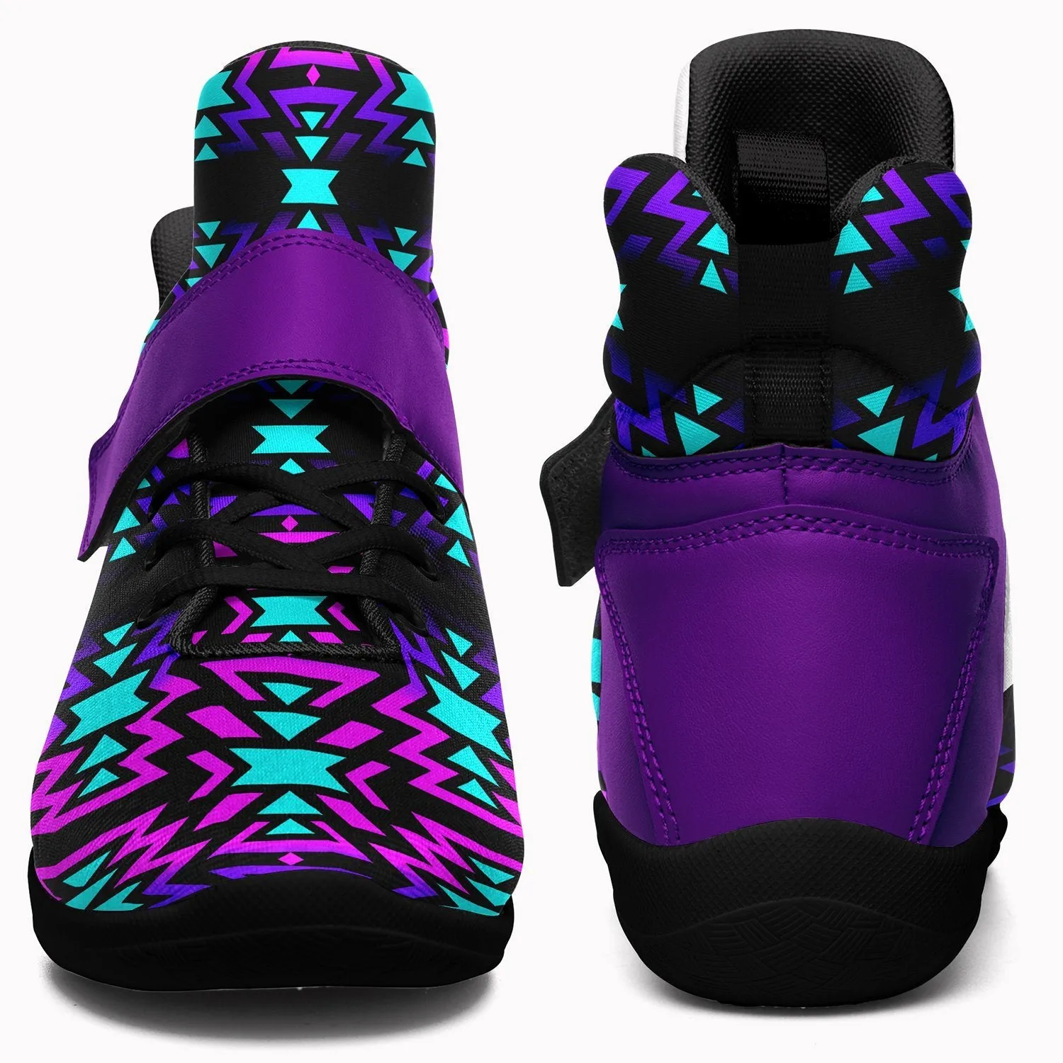 Black Fire Winter Sunset Ipottaa Basketball / Sport High Top Shoes