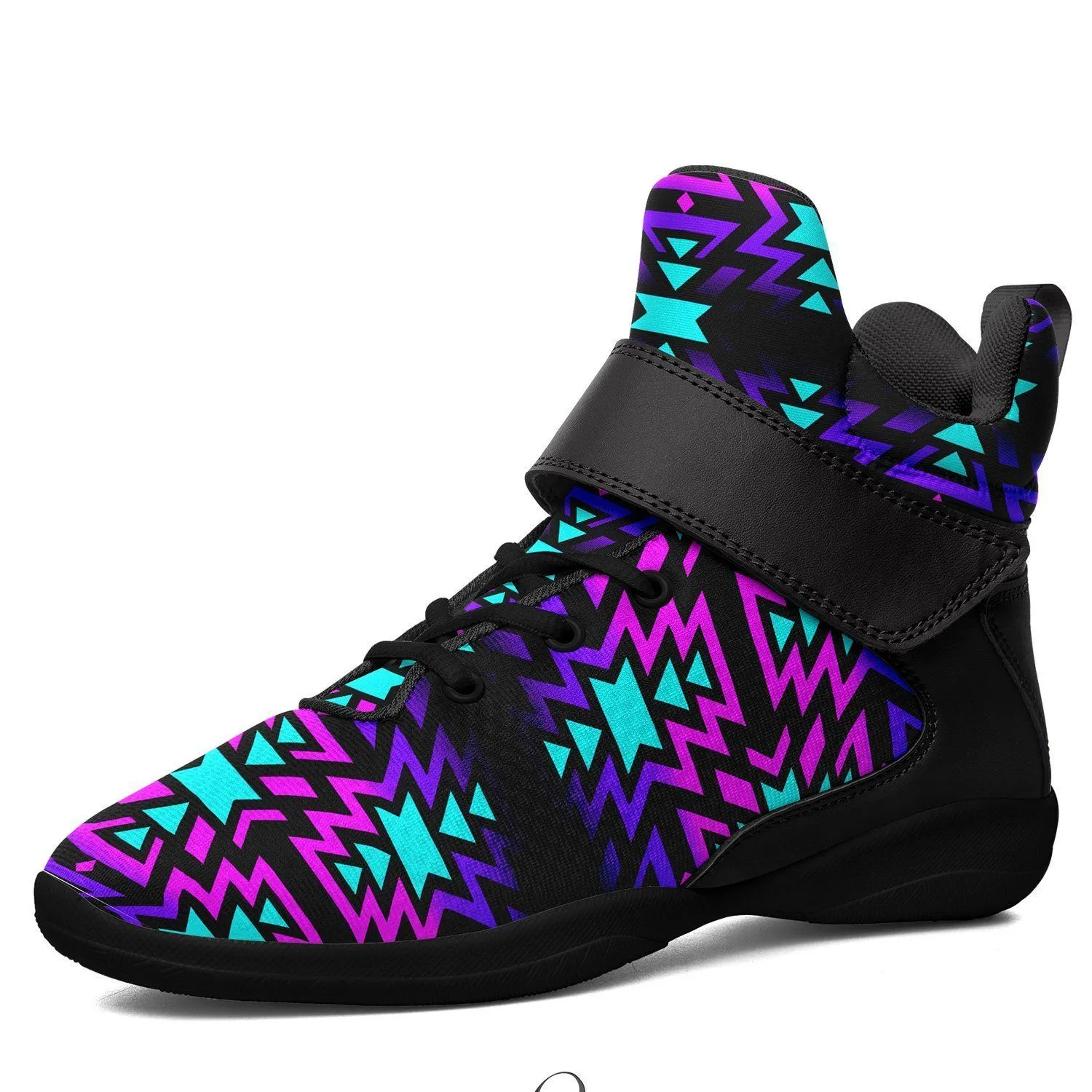 Black Fire Winter Sunset Kid's Ipottaa Basketball / Sport High Top Shoes