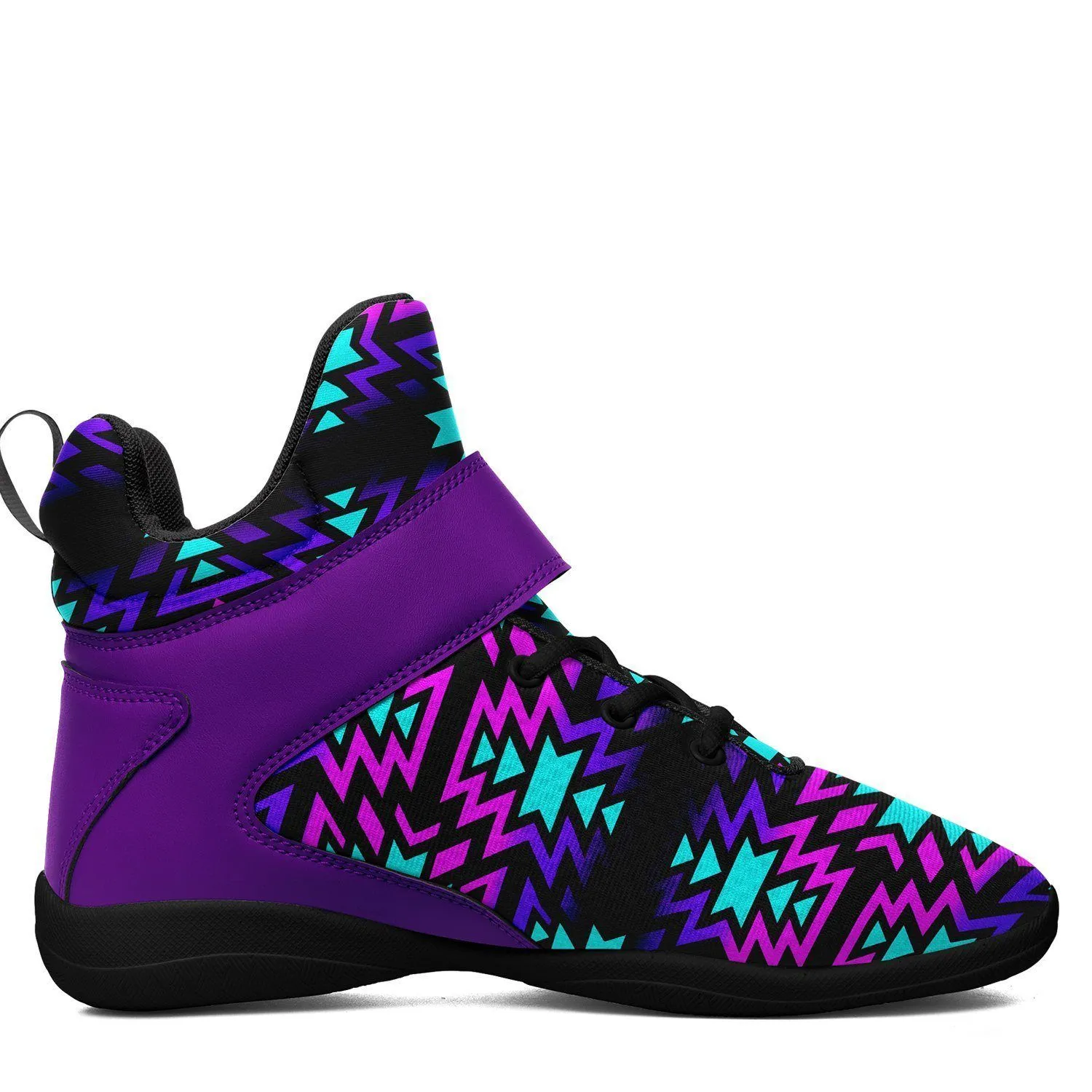 Black Fire Winter Sunset Kid's Ipottaa Basketball / Sport High Top Shoes