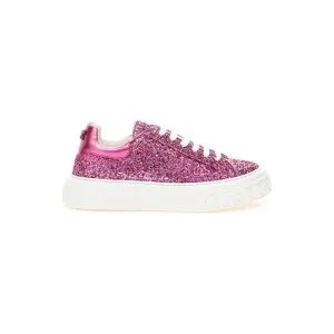 Casadei Fuchsia Elegance Leather Sneakers