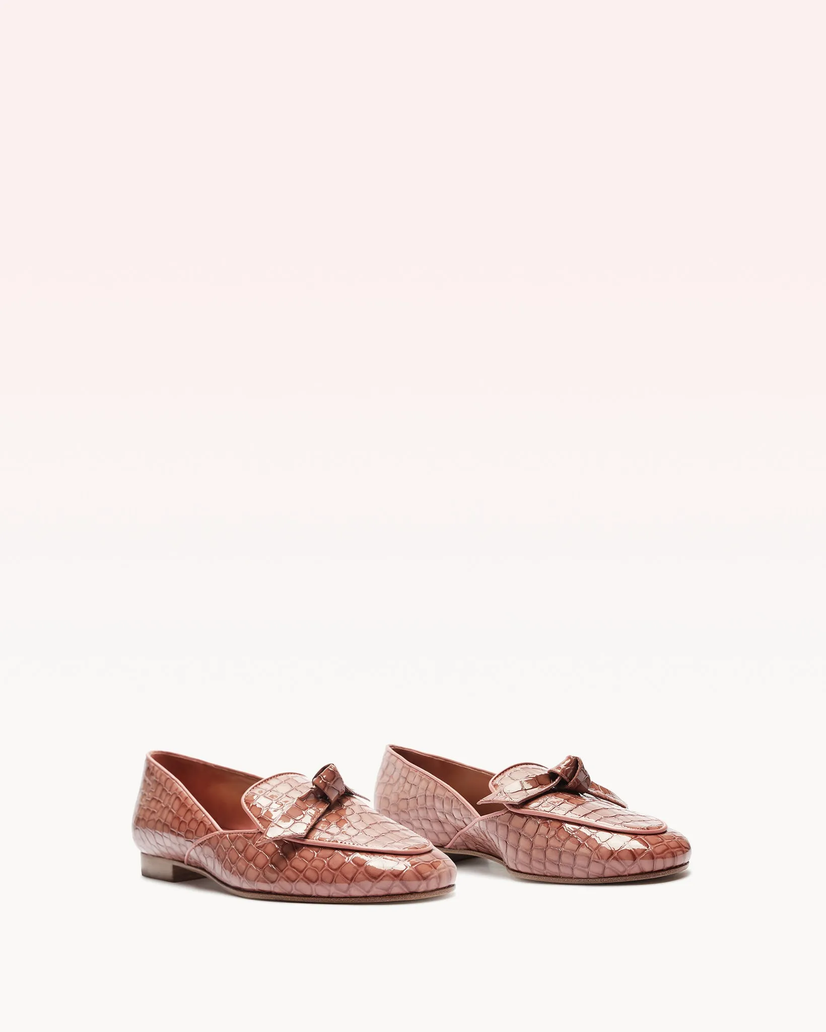 Clarita Belgian Crocco Loafer Clay