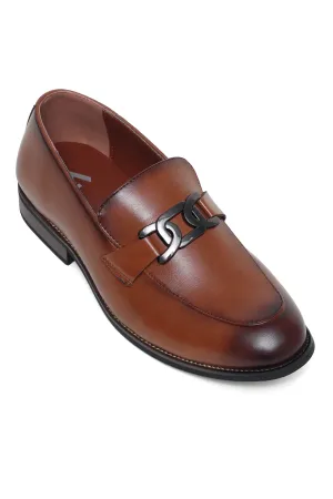 CLASSIC CHAIN LINK LOAFERS-BROWN