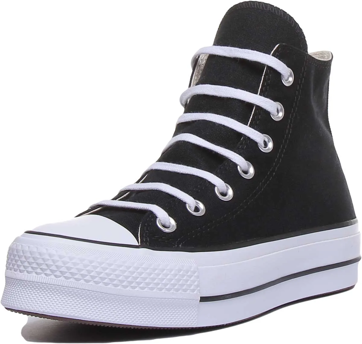 Converse 560845C CT All Star Hi Platform Trainer In Black White For Women