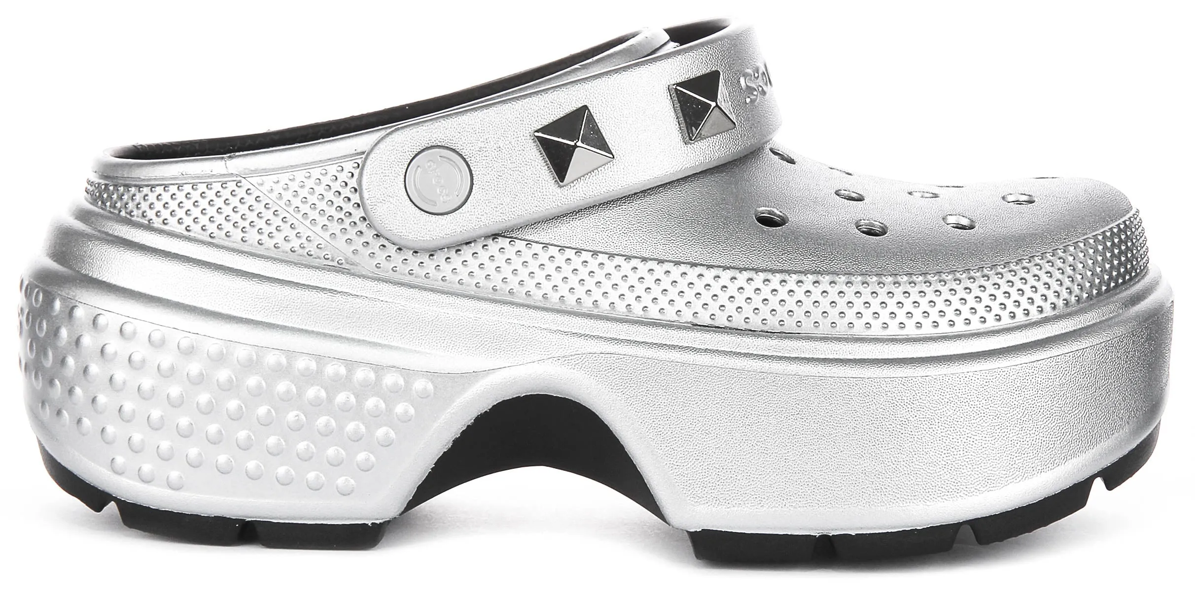 Crocs Stomp Metallic In Silver