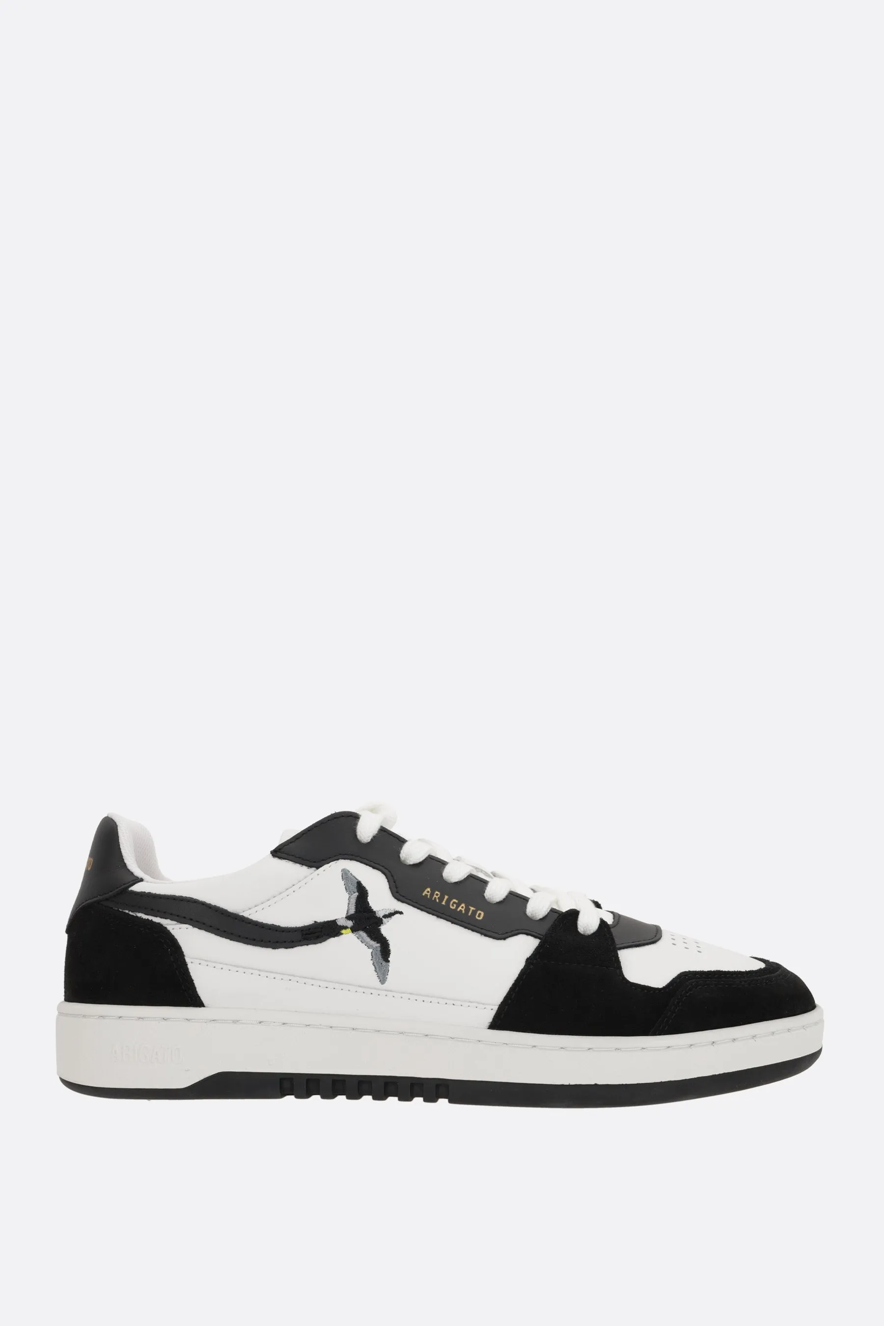 Dice Lo Bee Bird smooth leather and suede sneakers