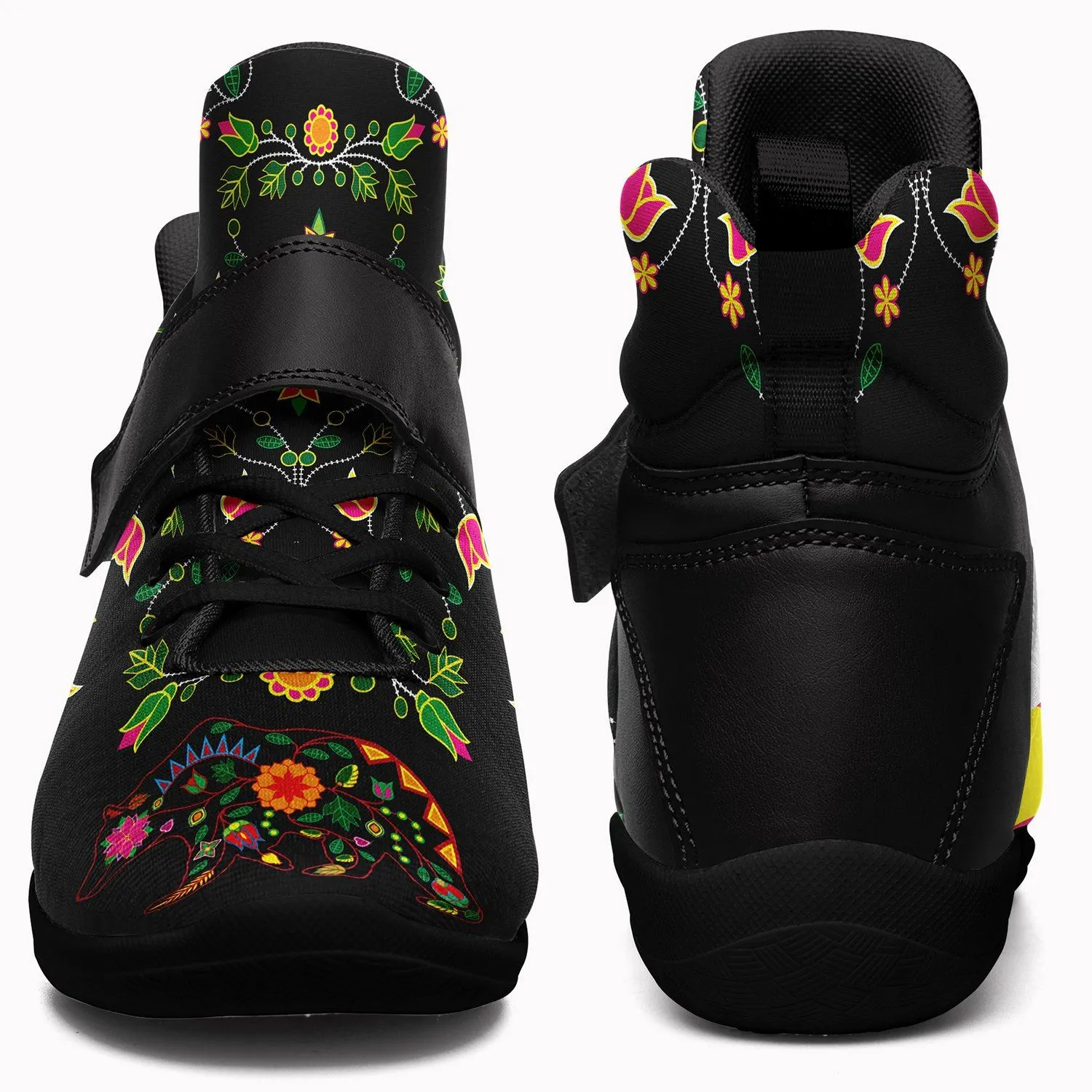 Floral Bear Kid's Ipottaa Basketball / Sport High Top Shoes