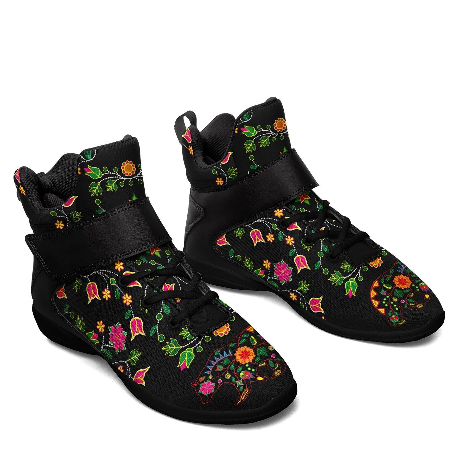 Floral Bear Kid's Ipottaa Basketball / Sport High Top Shoes