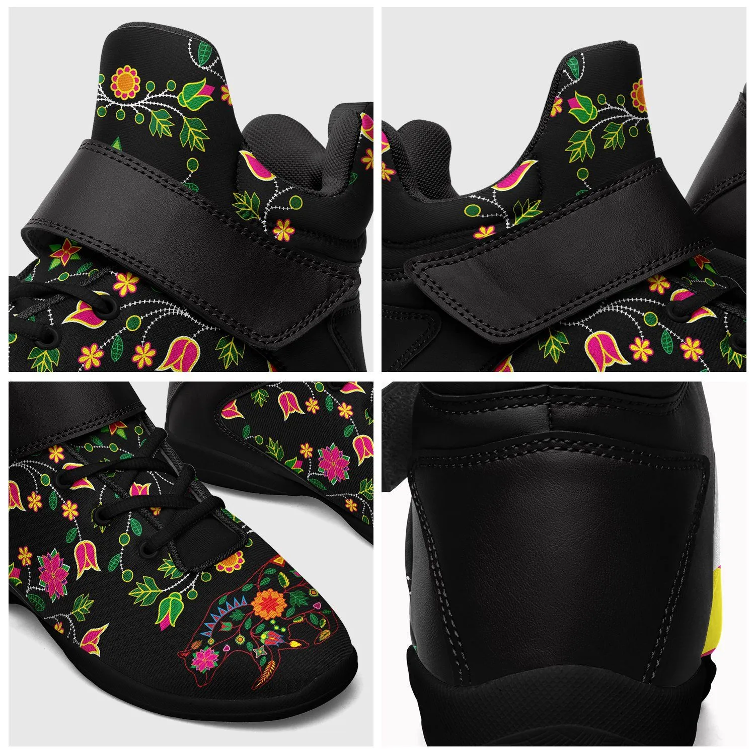 Floral Bear Kid's Ipottaa Basketball / Sport High Top Shoes