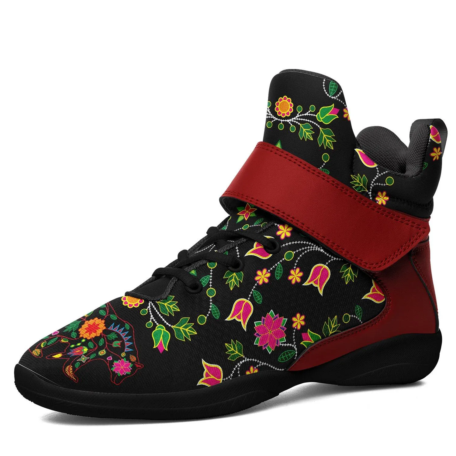 Floral Bear Kid's Ipottaa Basketball / Sport High Top Shoes