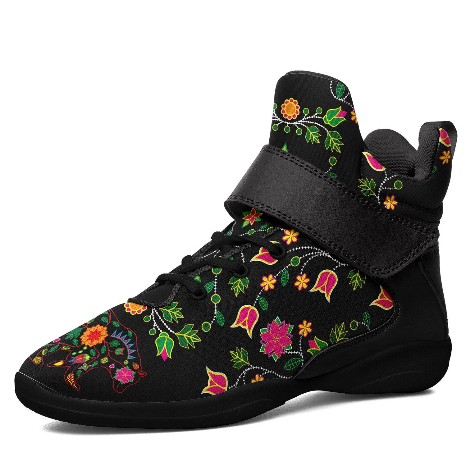 Floral Bear Kid's Ipottaa Basketball / Sport High Top Shoes