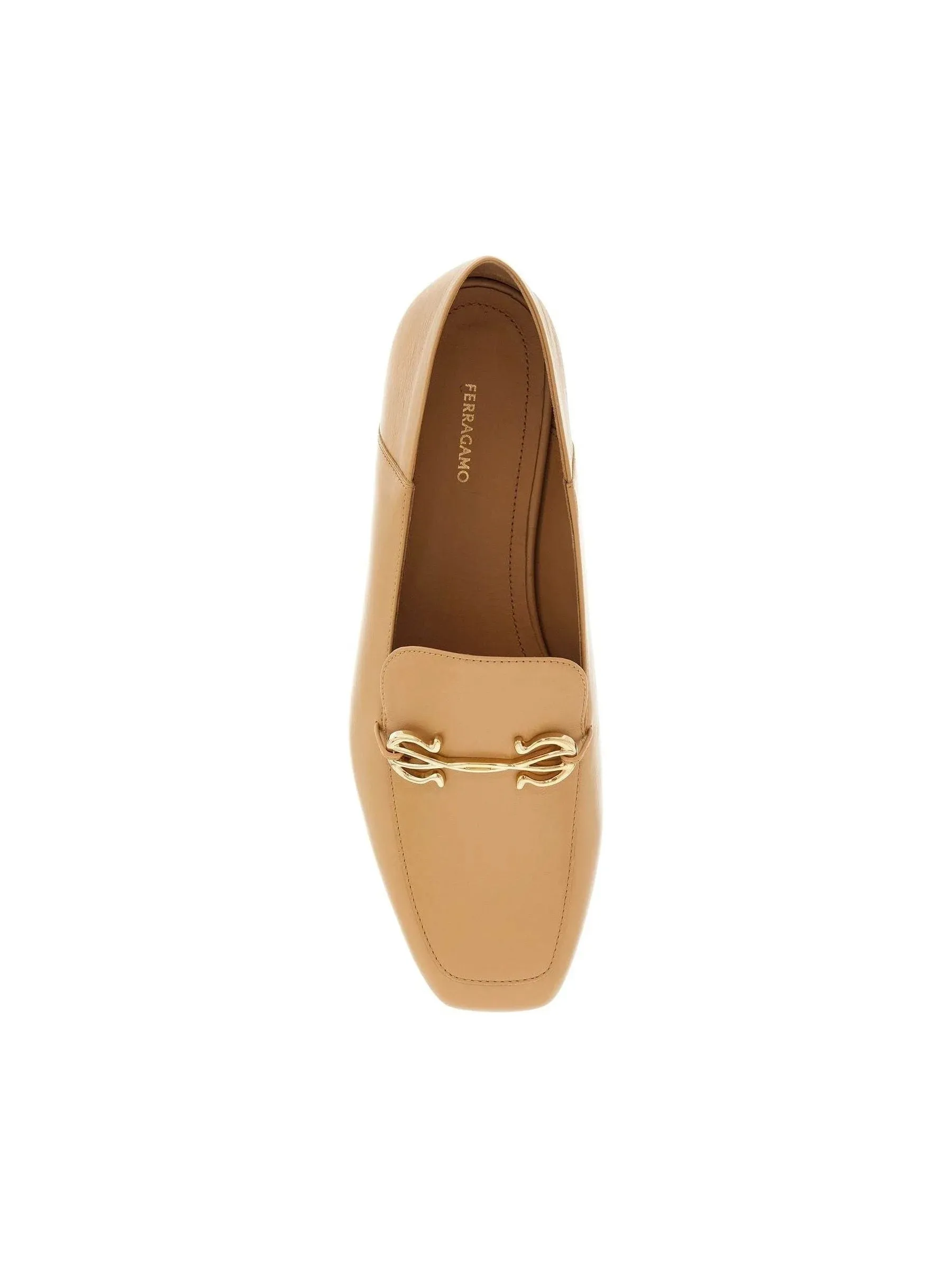 Gancini Ornament Nappa Loafers