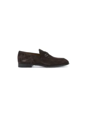 Gancini Suede Loafers