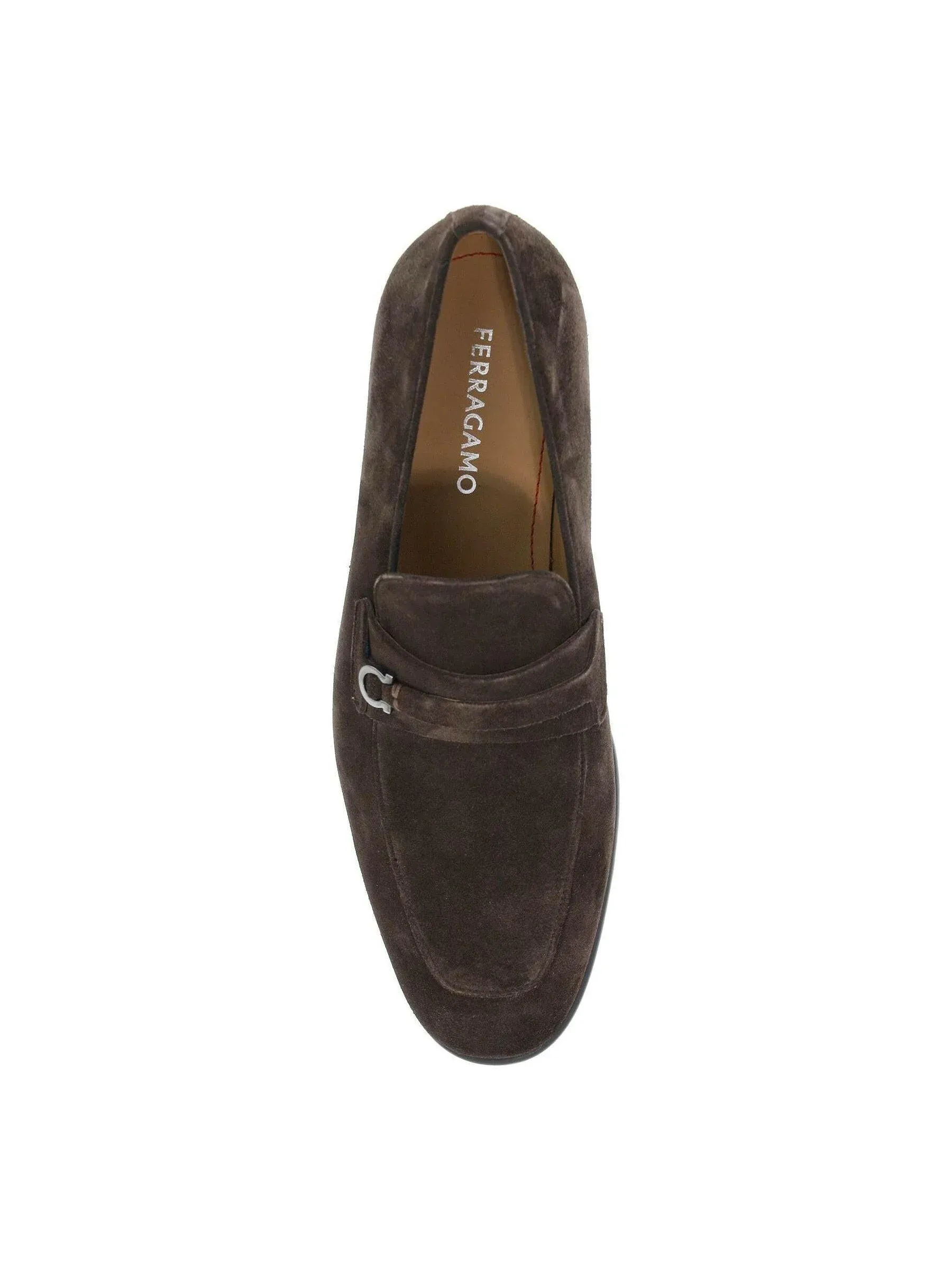 Gancini Suede Loafers