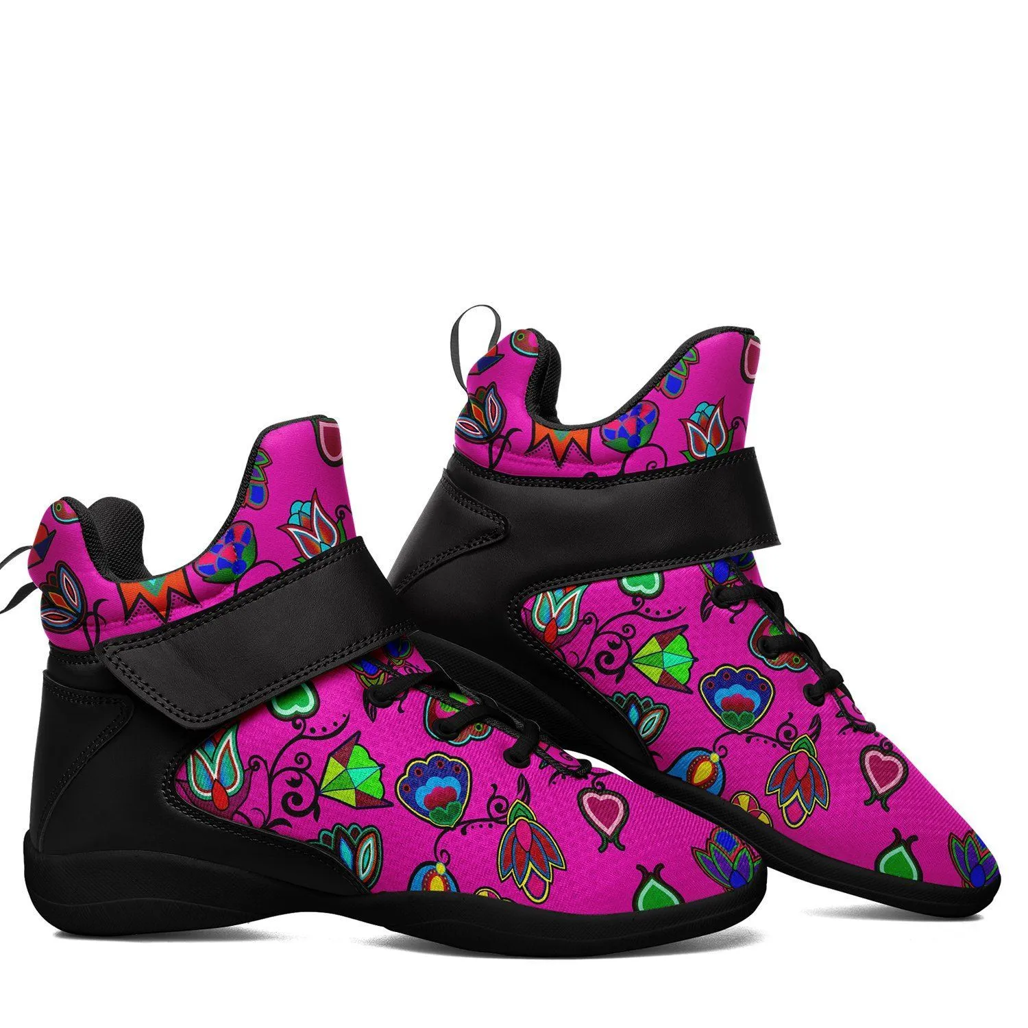 Indigenous Paisley Ipottaa Basketball / Sport High Top Shoes - Black Sole