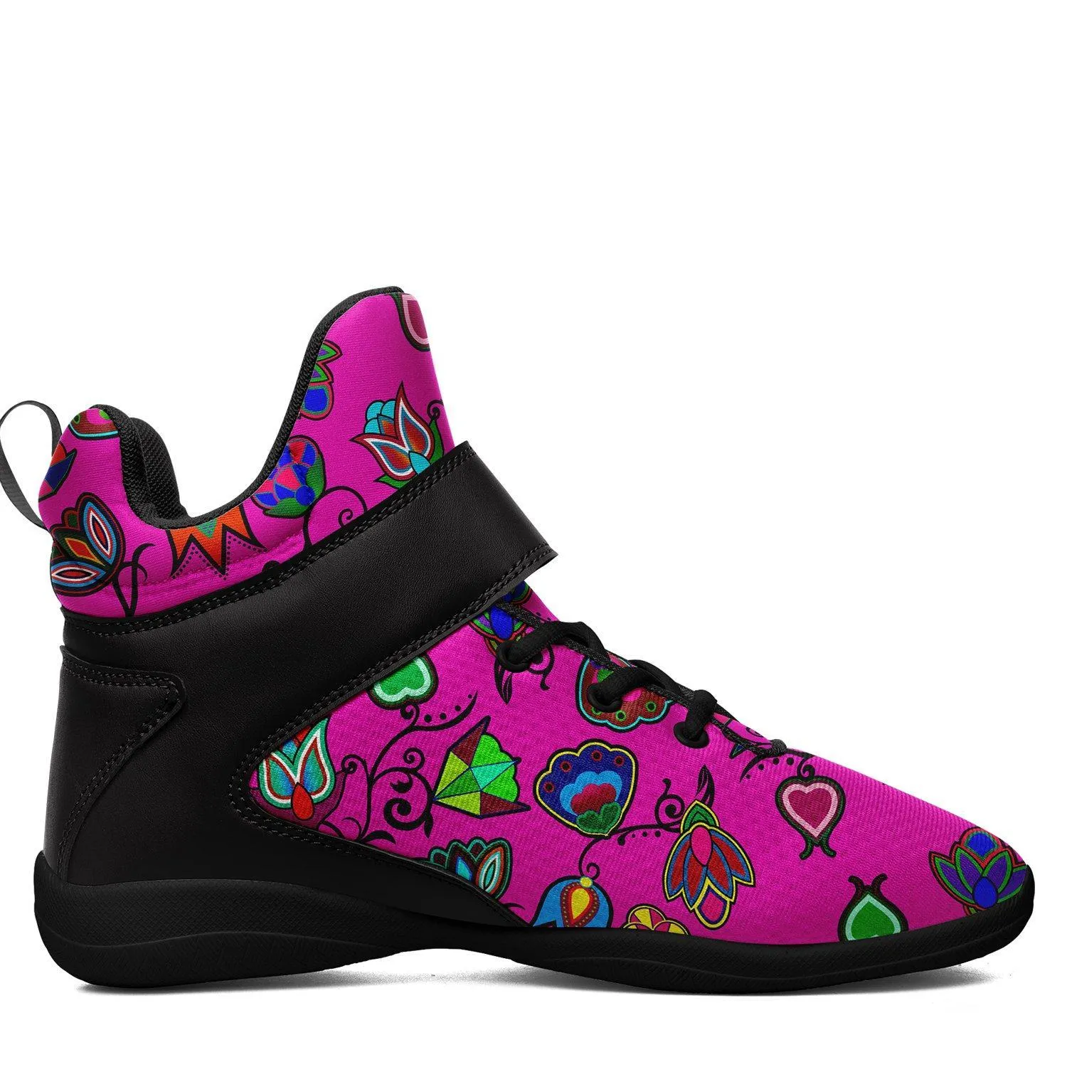 Indigenous Paisley Ipottaa Basketball / Sport High Top Shoes - Black Sole