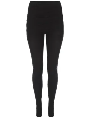 Jasmine ruched effect leggings in black