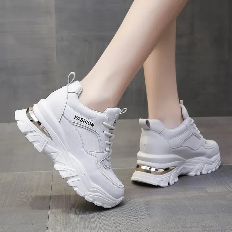 Joskaa 2024 New Designer White Platform Sneakers