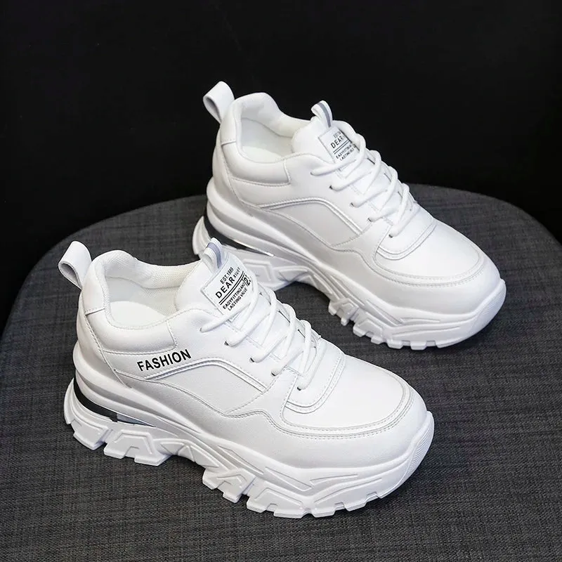 Joskaa 2024 New Designer White Platform Sneakers