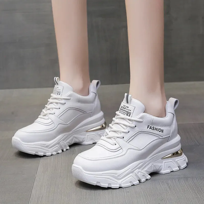 Joskaa 2024 New Designer White Platform Sneakers