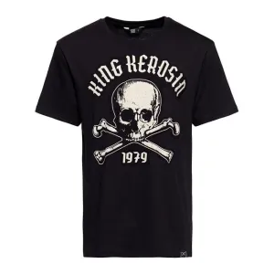 King Kerosin Skull Palma T-Shirt Black