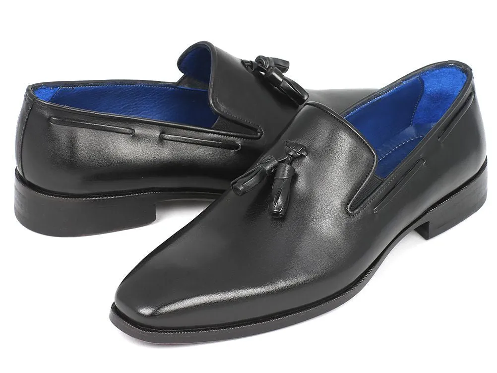 Paul Parkman Men's Black Tassel Loafers