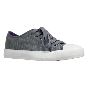 SOBEYO Women's Sneakers Canvas Lace-Up Low Top Memory Foam Cushion