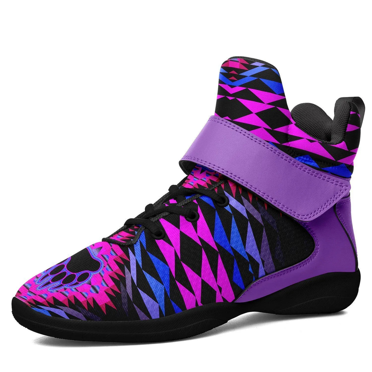 Sunset Bearpaw Blanket Pink Ipottaa Basketball / Sport High Top Shoes - Black Sole