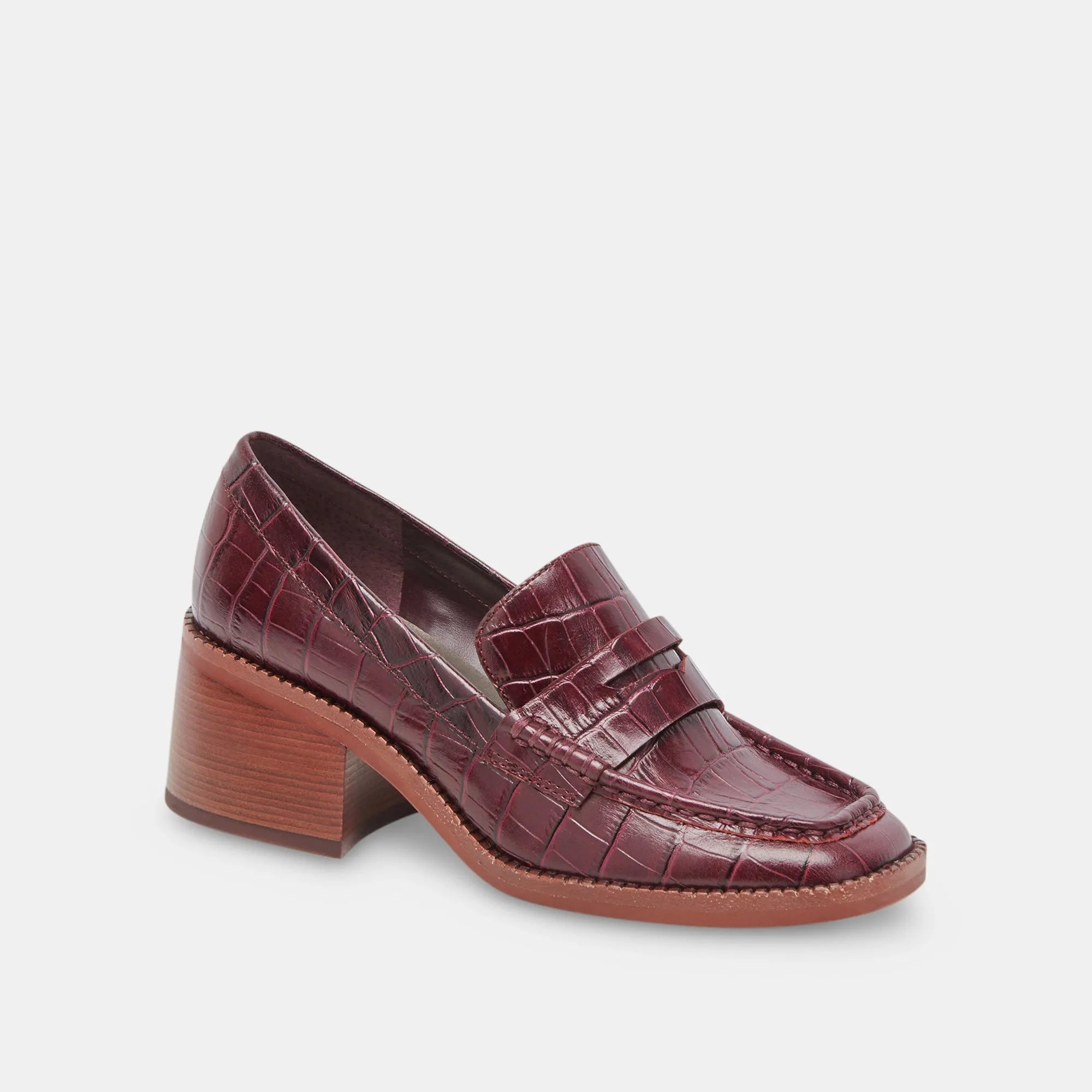 TALIE LOAFERS CABERNET EMBOSSED LEATHER