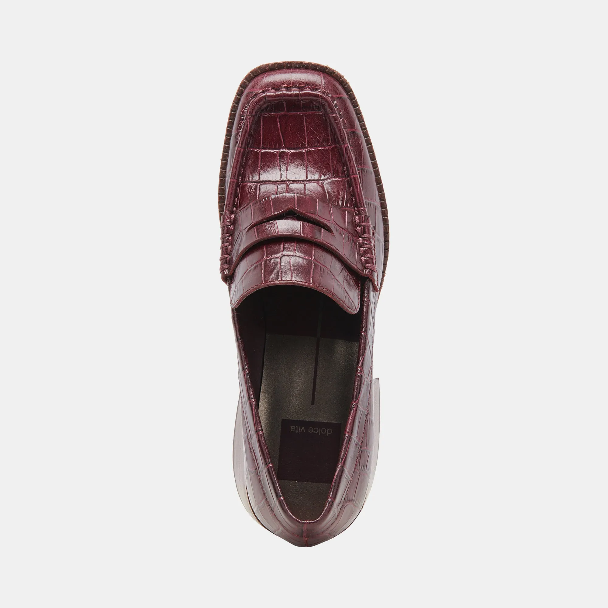 TALIE LOAFERS CABERNET EMBOSSED LEATHER