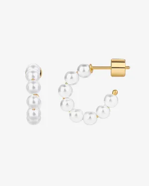 Timeless Pearl Hoops