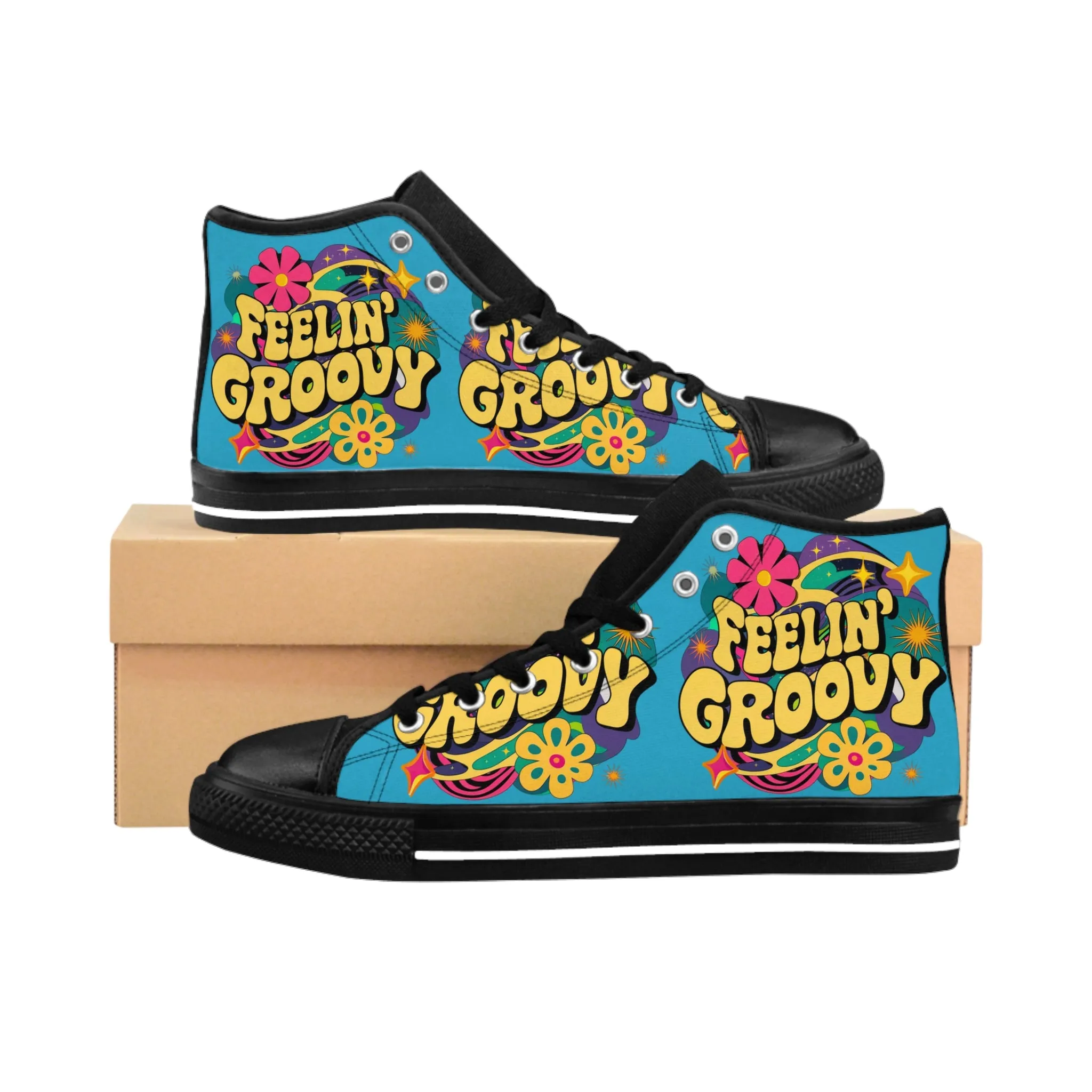 Women's Classic Sneakers - Feeling Groovy